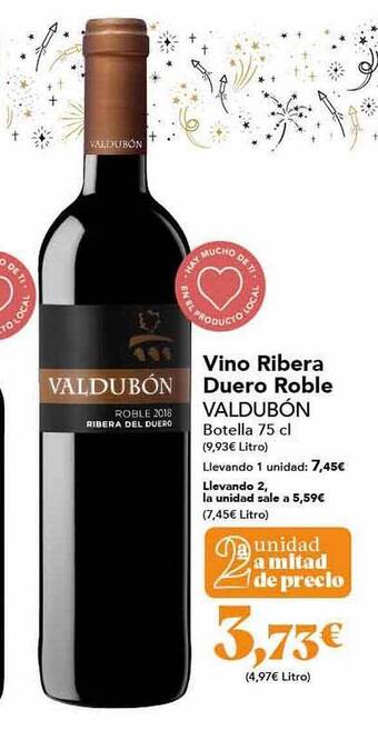 Gadis Vino ribera duero roble valdubón oferta