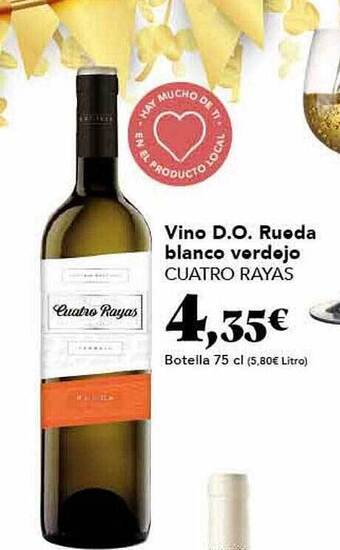 Gadis Vino d.o. rueda blanco verdejo cuatro rayas oferta