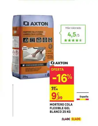 Leroy Merlin Mortero Cola Flexible Gel Blanco 25kg oferta