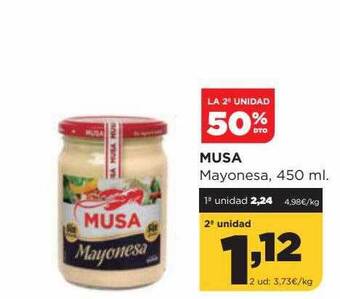 Alimerka La 2a unidad 50% dto musa mayonesa oferta