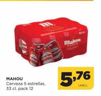 Alimerka Mahou cerveza 5 estrellas pack 12 oferta