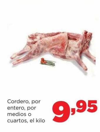 Alimerka Cordero por entero por medios o cuartos el kilo oferta