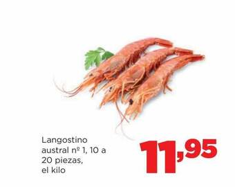 Alimerka Langostino austral n°1 10 a 20 piezas el kilo oferta
