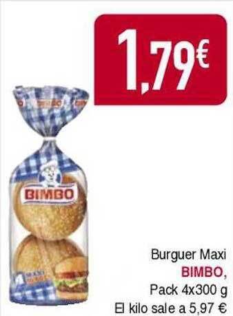 Masymas Burguer maxi bimbo oferta