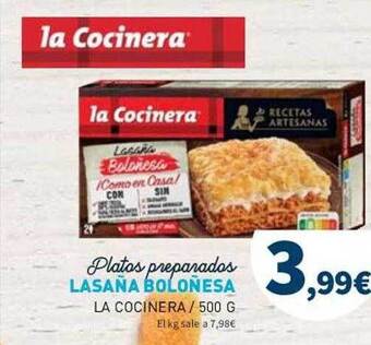 Masymas Lasaña boloñesa la cocinera oferta