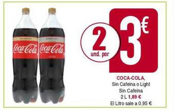 Masymas Coca-cola sin cafeina o light sin cafeina oferta