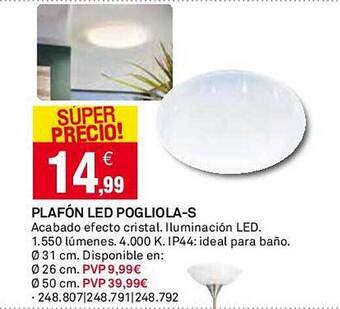 Bricoking Plafón led pogliola-s oferta