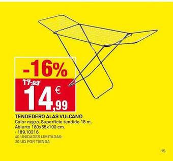 Bricoking Tendedero alas vulcano oferta