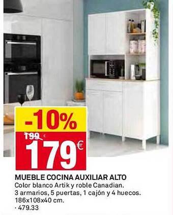 Bricoking Mueble cocina auxiliar alto oferta