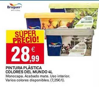 Bricoking Pintura plástica colores del mundo 4l oferta