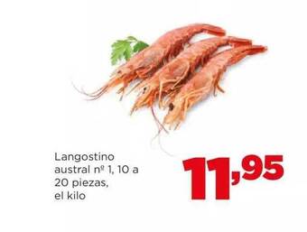 Alimerka Langostino austral n°1 10 a 20 piezas el kilo oferta