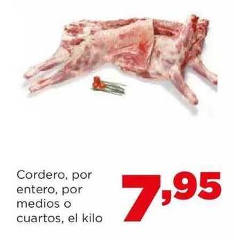 Alimerka Cordero por entero por medios o cuartos el kilo oferta