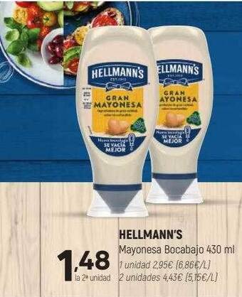 Coviran Hellmann's mayonesa bocabajo oferta