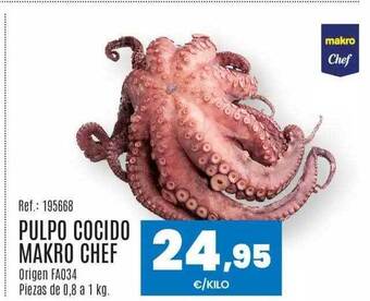 Makro Pulpo cocido makro chef oferta