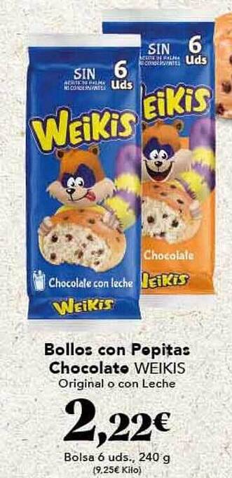 Gadis Bollos con pepitas chocolate weikis oferta