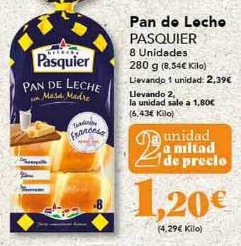 Gadis Pan de leche pasquier oferta