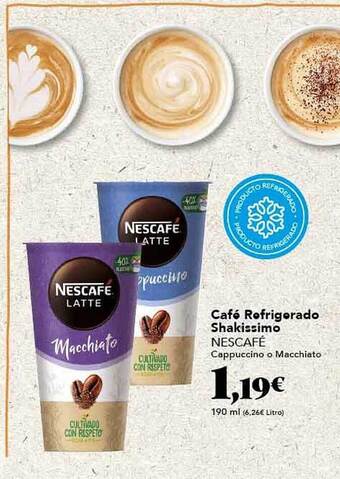 Gadis Café refrigerado shakissimo nescafé oferta