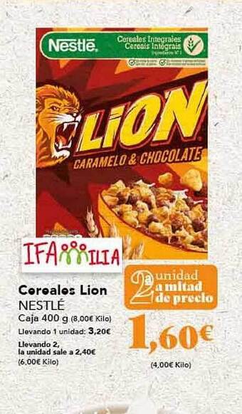 Gadis Cereales lion nestlé oferta