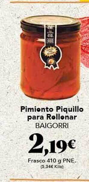 Gadis Pimiento piquillo para rellenar baigorri oferta
