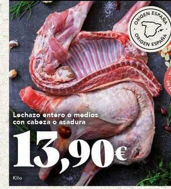 Gadis Lechazo entero o medios con cabeza o asadura oferta