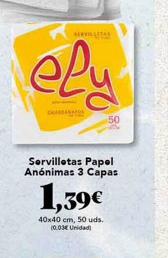 Gadis Servilletas papel anónimas 3 capas oferta