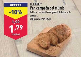 ALDI El horno pan campeón del mundo oferta