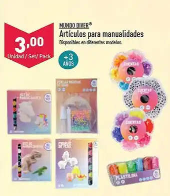 ALDI Mundo diver artículos para manualidades oferta