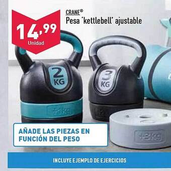 ALDI Crane pesa 'kettlebell' ajustable oferta