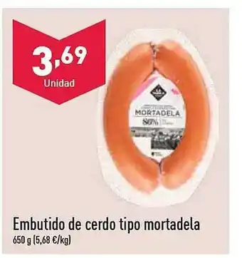 ALDI Embutido de cerdo tipo mortadela oferta