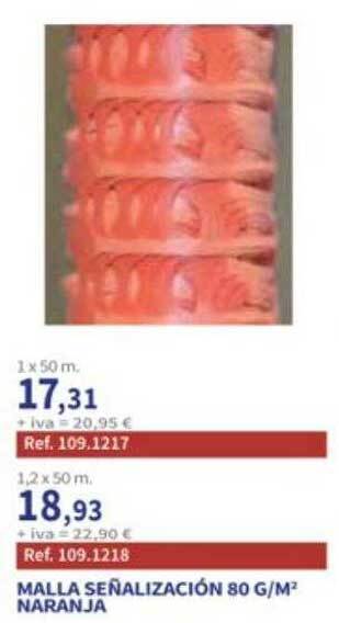 Coferdroza Malla señalización 80 g m² naranja oferta