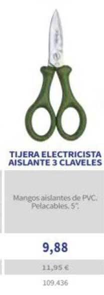 Coferdroza Tijera electricista aislante 3 claveles oferta