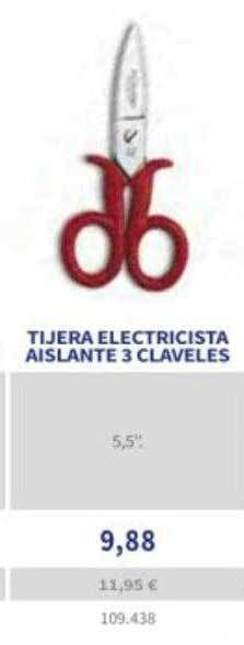 Coferdroza Tijera electricista aislante 3 claveles oferta