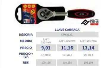Coferdroza Llave carraca profer oferta