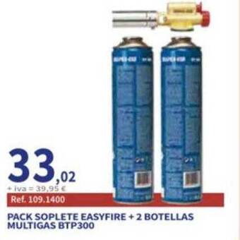 Coferdroza Pack soplete easyfire + 2 botellas multigas btp300 oferta