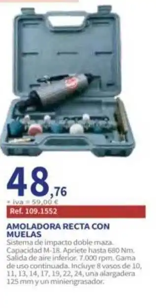 Coferdroza Amoladora recta con muelas oferta