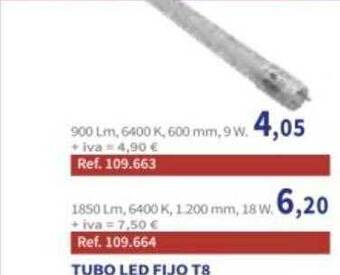 Coferdroza Tubo led fijo t8 oferta