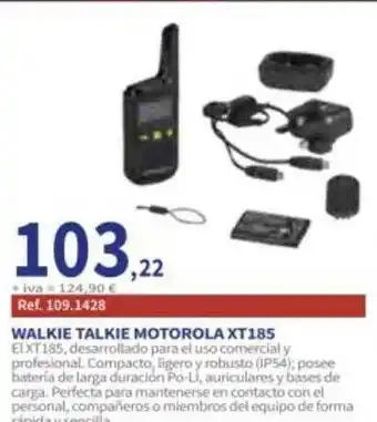 Coferdroza Walkie talkie motorola xt185 oferta