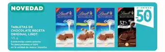 Hipercor Tabletas de chocolate receta original lindt oferta