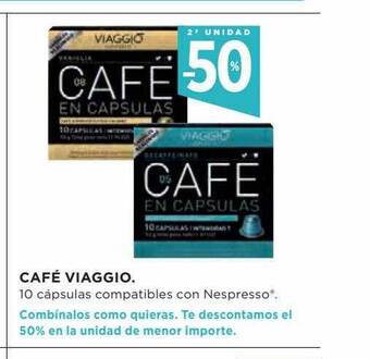 Hipercor 2a unidad -50% café viaggio oferta