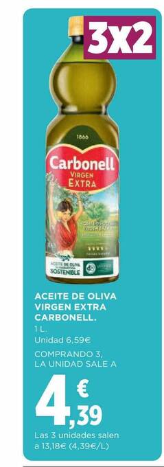 Hipercor Aceite de oliva virgen extra carbonell oferta