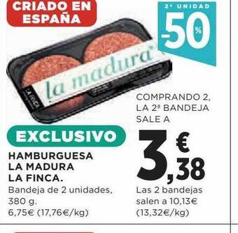 Hipercor 2a unidad -50% hamburguesa la madura la finca oferta