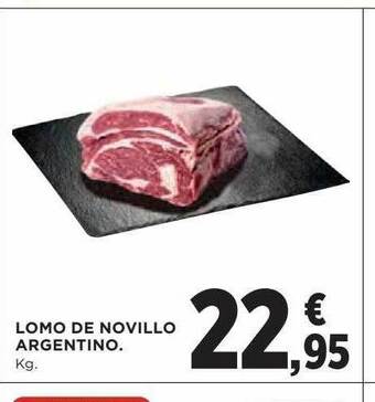 Hipercor Lomo de novillo argentino oferta