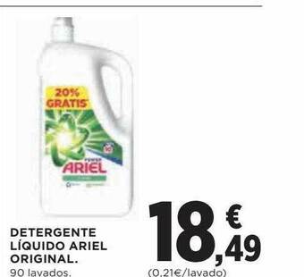 Hipercor Detergente líquido ariel original oferta