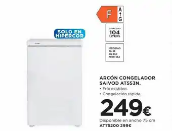 Hipercor Arcón congelador saivod at553n oferta