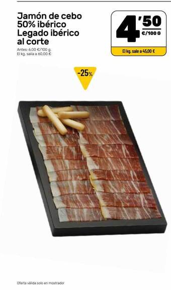 Jamón de cebo 50% ibérico legado ibérico al corte