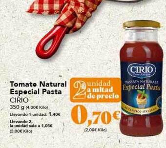 Gadis Tomate natural especial pasta cirio oferta