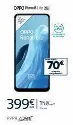 Movistar Oppo reno8 lite 1593 oppo rende lite 399€ 15 pvpr 429€ ca wagne 70€ oferta