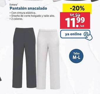 Lidl Esmara pantalón anacalado oferta