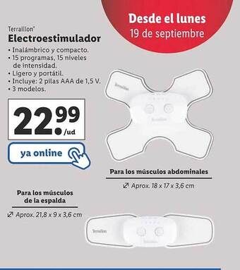 Lidl Terraillon electroestimulador oferta