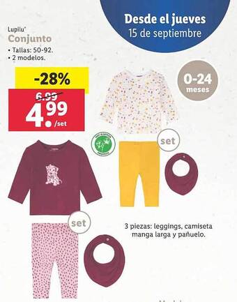 Lidl Lupilu conjunto oferta